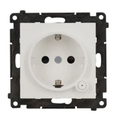 Simon 55 GO WMDS-TEGSZ1W-111 Gniazdo schuko Wi-Fi z przyciskiem i wbudowanym pomiarem energii, stero (TEGSZ1W.02/111)